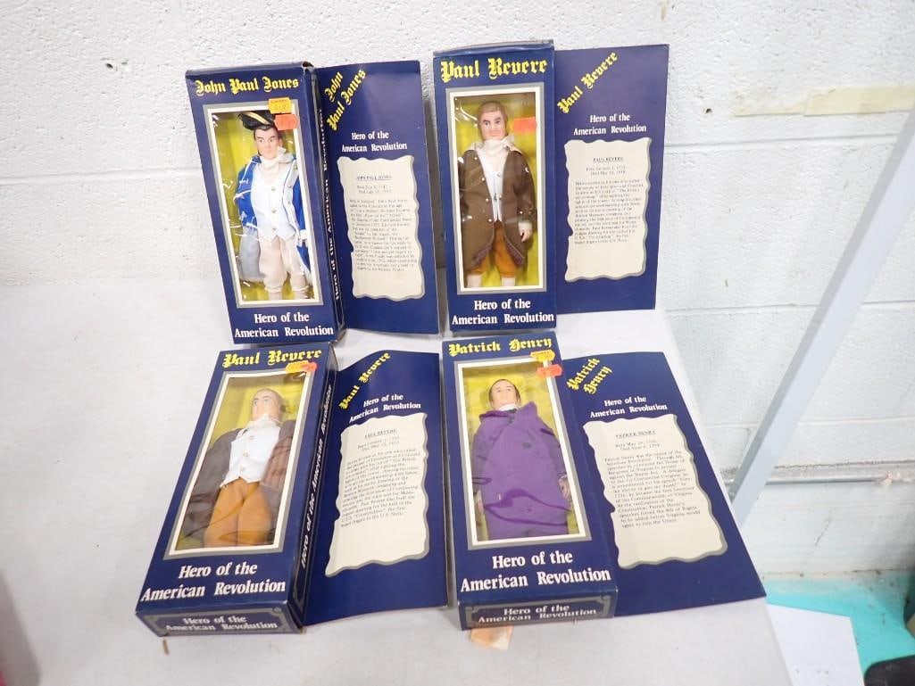 4 Hero of the American Revolution Dolls or Figures incl 2 Paul Revere, John Paul Jones, (1 of 7)
