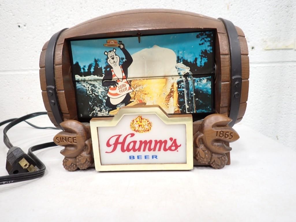 Vintage Hamm's Beer Flip Sign Lighted Bar Sign Works (1 of 17)