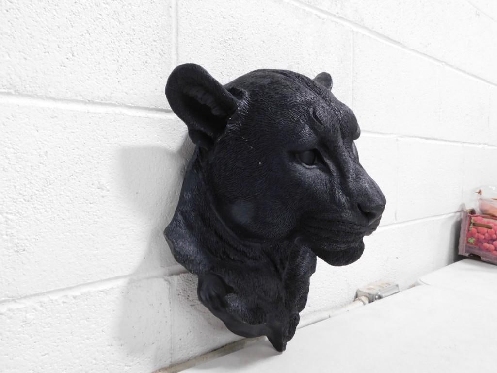 Black Panther Head Resin Wall Hanging Sculpture (1 of 9)