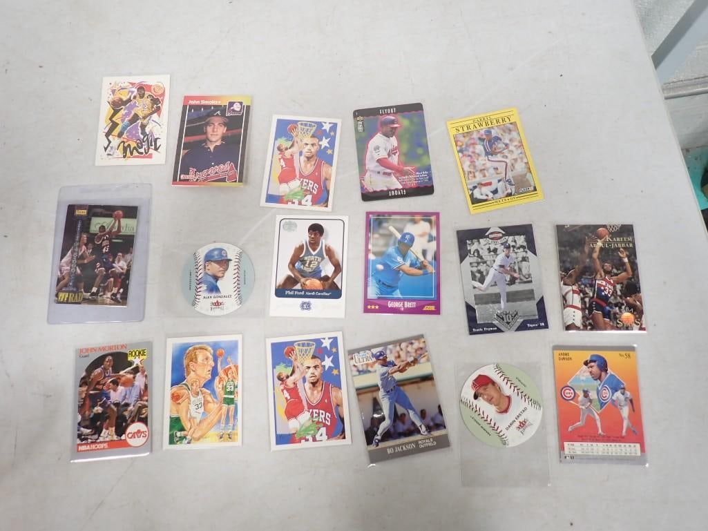 Baseball and Basketball Cards - Mostly Stars / Rookies including Magic Johnson, Andre Dawson, Darryl (1 of 8)