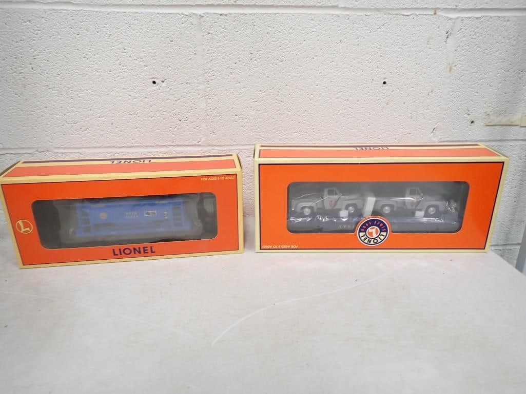 Two O Scale Lionel Trains in Original Boxes including Flatcar W/2 Santa Fe Ford Pick-Up8 6-17563 and (1 of 5)