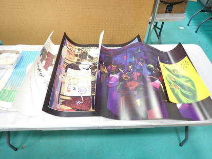 Lot of Posters, Pictures, Etc: Lot of Posters, Pictures, Etc. including Cows on parade 1999, Milton Glaser Signed (No COAs), About Place Recent Art of the Americas, Richard Hunt 2002 - And You, Seas - St. Joseph Michigan, Samuel Ak