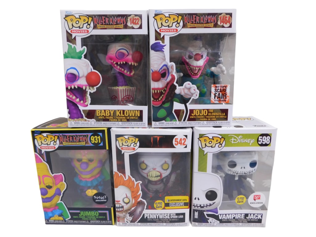 5 Funko Pop Figures incl Baby Klown, Jojo, Jumbo, Pennywise, Vampire Jack (1 of 4)