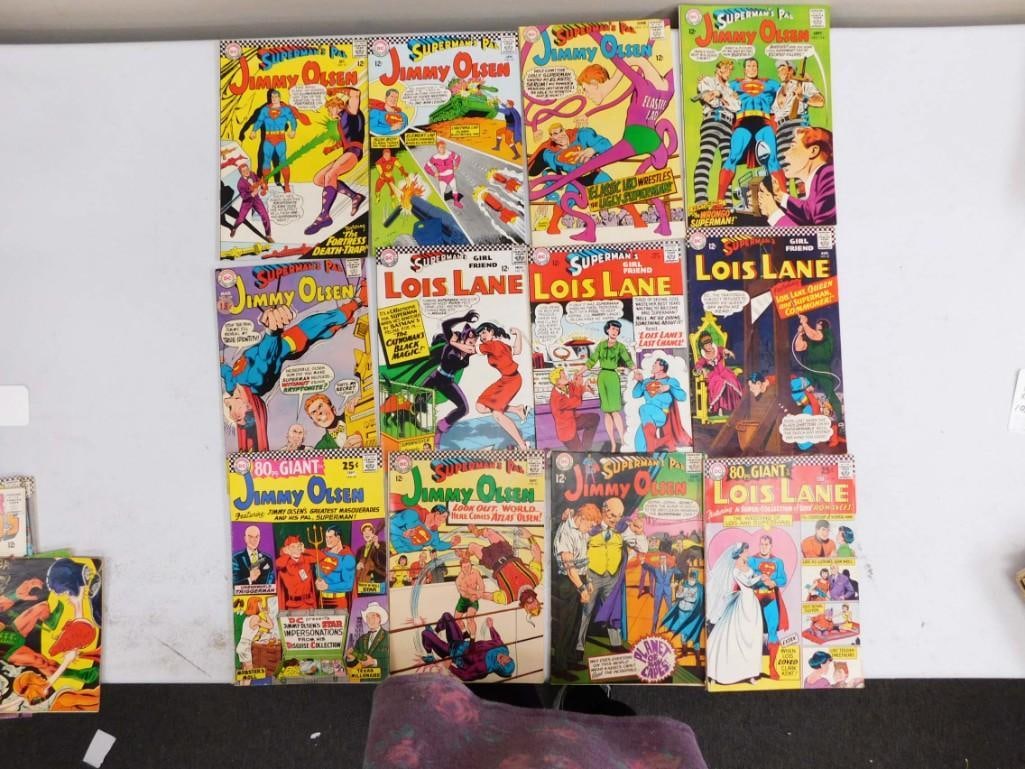 12 Vintage Comic Books incl Superman's Pal Jimmy Olsen, Lois Lane, etc (1 of 4)