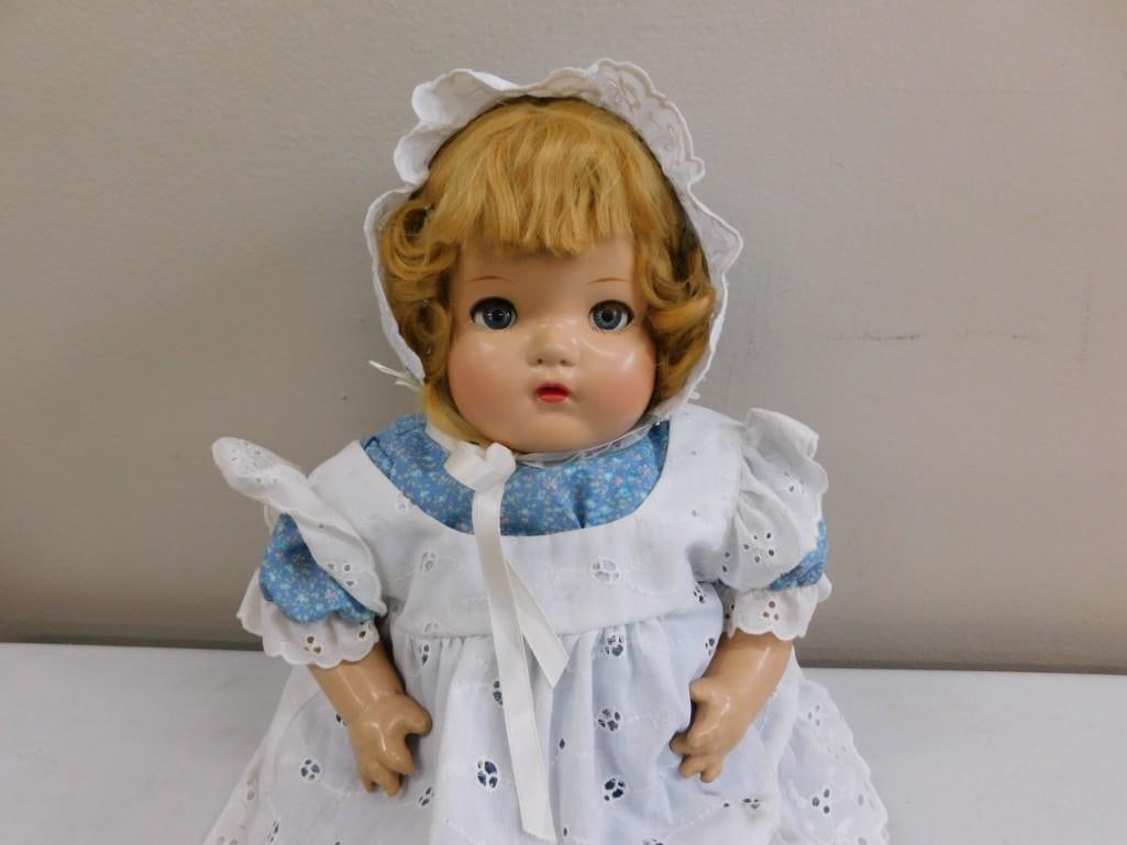 Vtg 1940s Horsman Compo Flirty Eyes 19" Doll (1 of 13)