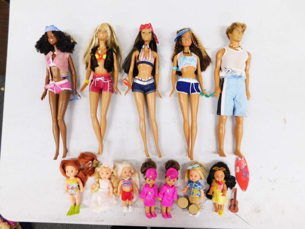 Barbie Cali Girls, Teresa, Lea, Barbie Christy, Ken, & Kelly Dolls Lot (1 of 10)