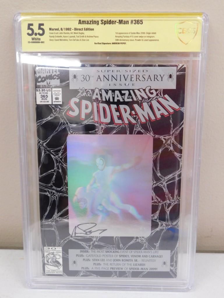 Amazing Spider Man #365 Comic Book CBCS Graded 5.5 White Verified Signature Andrew Pepoy (1 of 7)