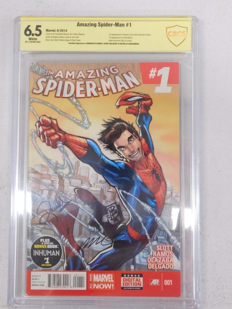 Amazing Spider-Man #1 Comic Book CBCS Graded 6.5 White Verified Signatures: Humberto Ramos (1 of 6)