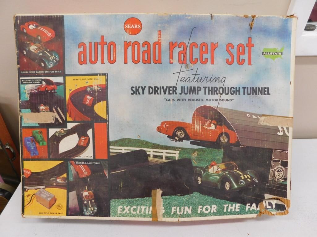 Sears Auto Road Racer Set Featuring Sky Driver Jump Through Tunnel in Original Box (1 of 14)