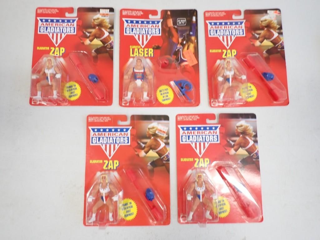 5 New in package American Gladiators Action Figures - Zap and Laser (1 of 7)