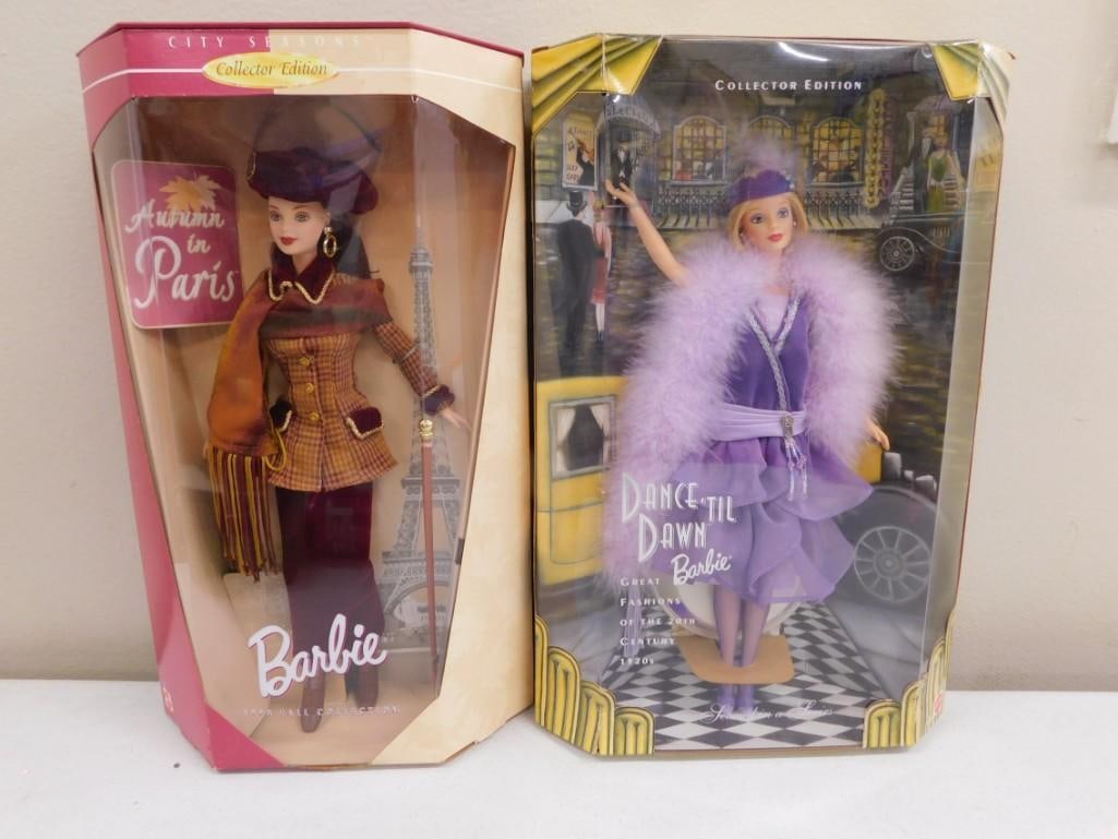 Pair of New in Box Barbie Dolls including Autmn in Paris and Dance 'Til Dawn Barbie (1 of 4)