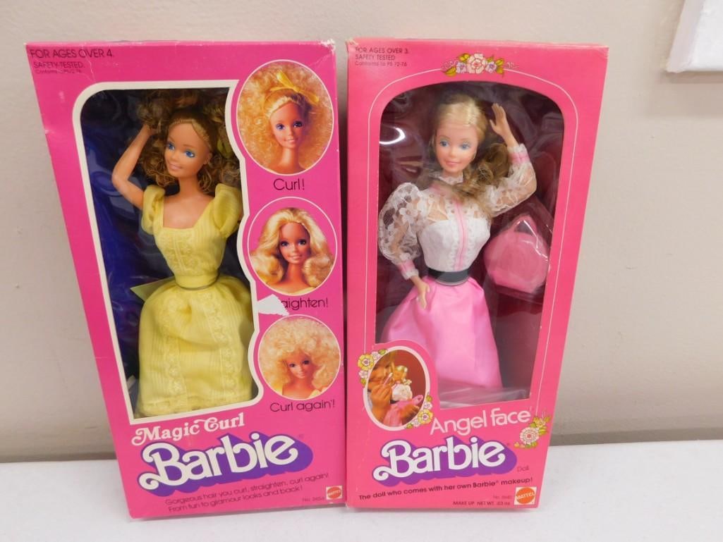 Two New in Box Barbies including Magic Curl Barbie and Angel Face Barbie (1 of 5)