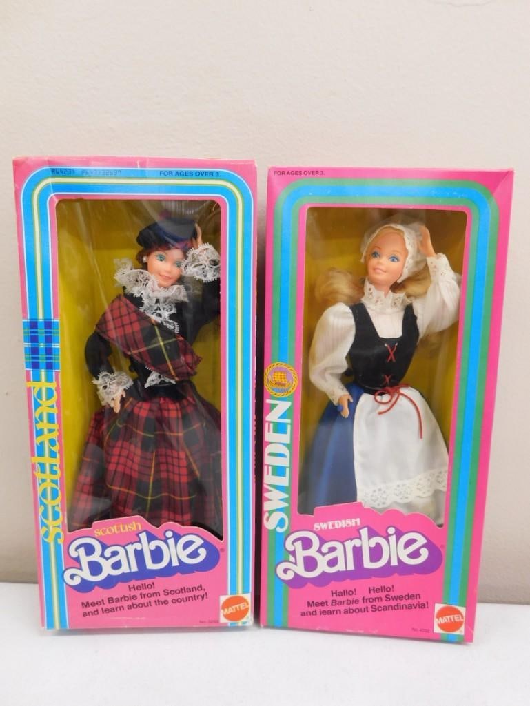Two New in Box Barbies including Scottish Barbie with Kilt and Swedish Barbie (1 of 5)