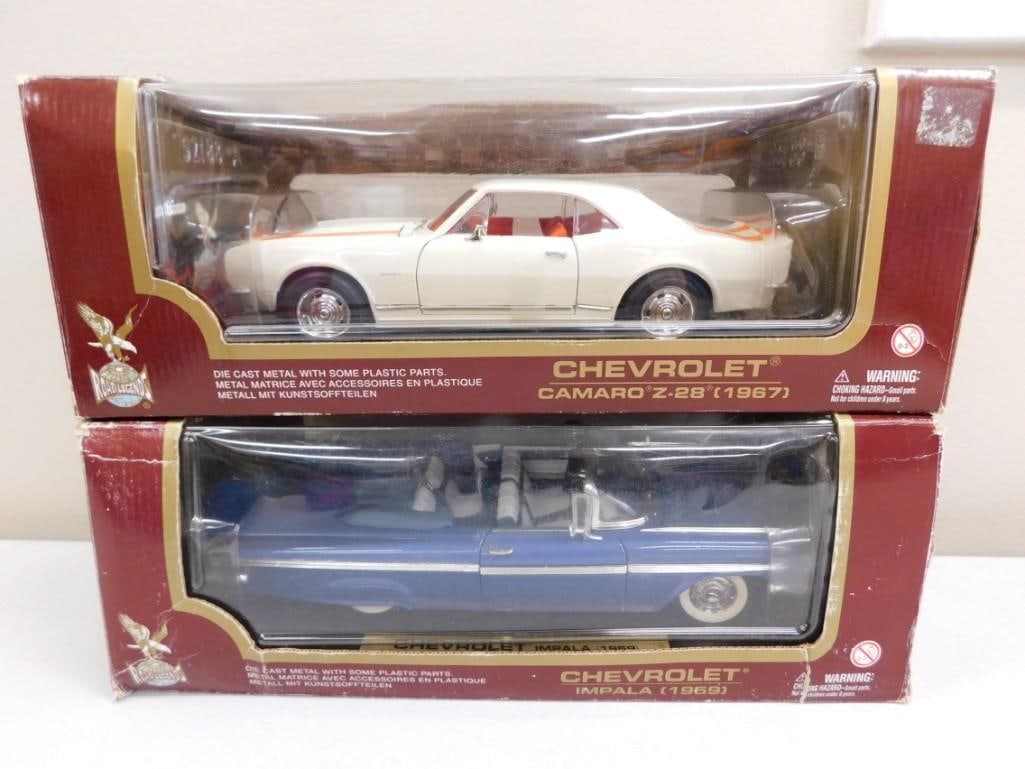 Road Legends Die-Cast Cars - Chevrolet Camaro Z-28 1967 and Impala 1969: Road Legends Die-Cast Cars - Chevrolet Camaro Z-28 1967 and Impala 1969