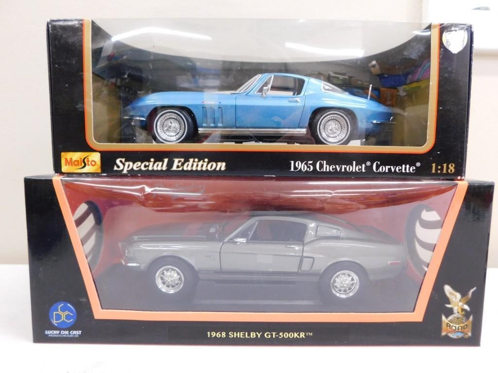 Maisto and Lucky Die Cast Cars - 1965 Chevrolet Corvette and 1968 Shelby GT-500KR (1 of 6)