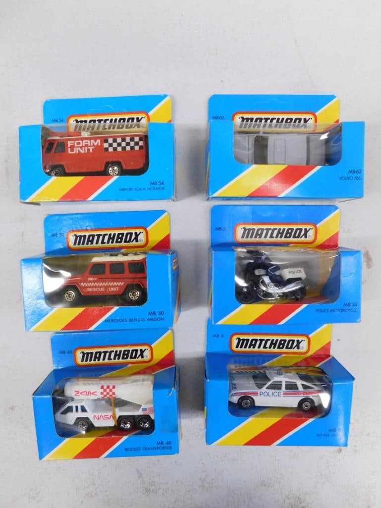 Lot of 6 New in Box Matchbox Cars including NASA, Foam Unit, Rescue Unit, Police Motorcycle, etc (1 of 8)