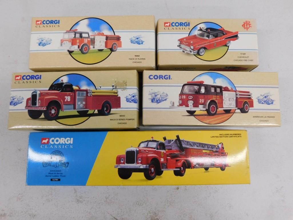 5 New In Box Corgi Classics Fire Truck / Fire Chief Vehicles (1 of 9)