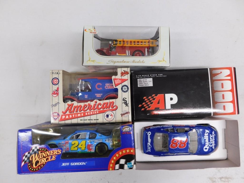 Assorted Die-Cast Cars etc. New in boxes - Jeff Gordon, Ertl Chicago Cubs, Signature Models, Dale Ja (1 of 7)
