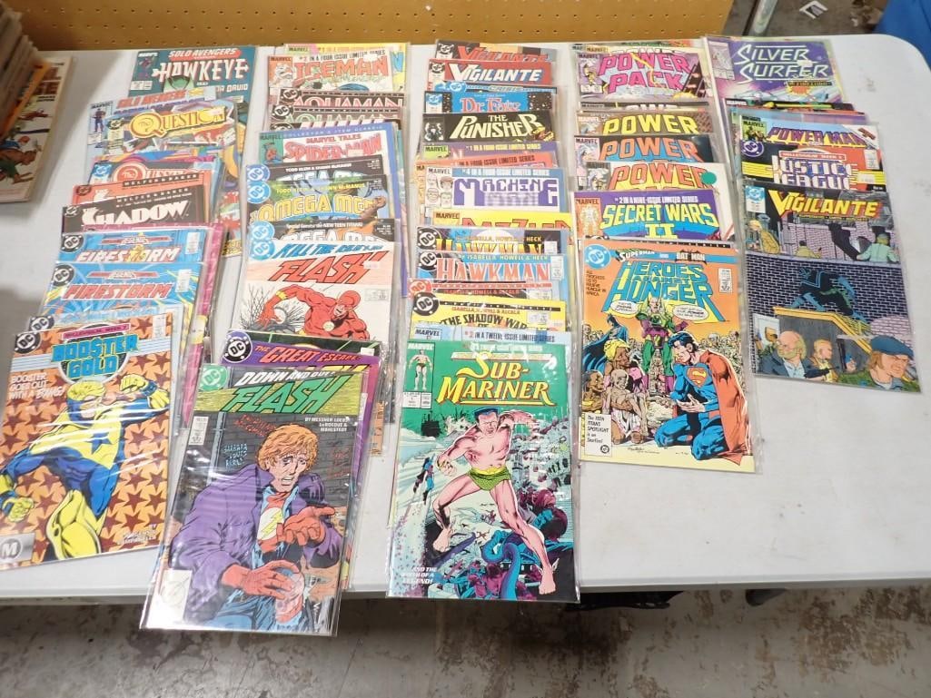 Comic Book lot with vintage and newer including Flash, Sub Mariner, Booster Gold, Firestorm, Dr Fate (1 of 9)