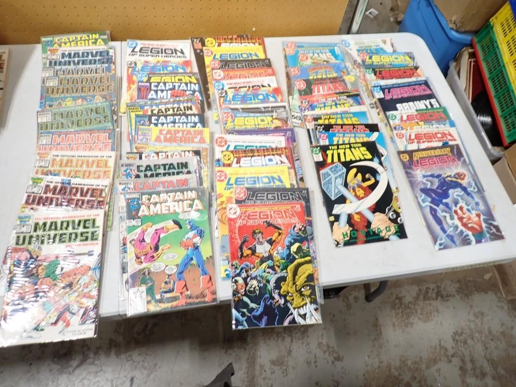 Comic Book lot including Captain America, Marvel Universe, Legion, Titans, etc. (1 of 9)