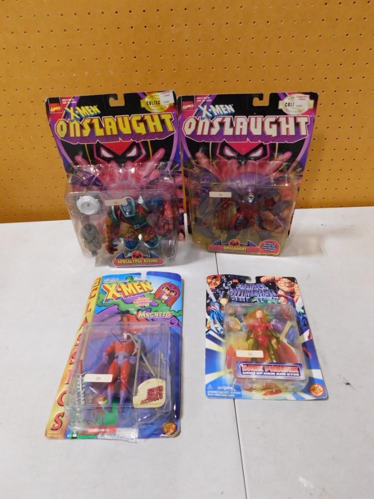 4 New in package Action Figures including Marvel X-Men Onslaught, Marvel Universe Dark Phoenix (1 of 8)