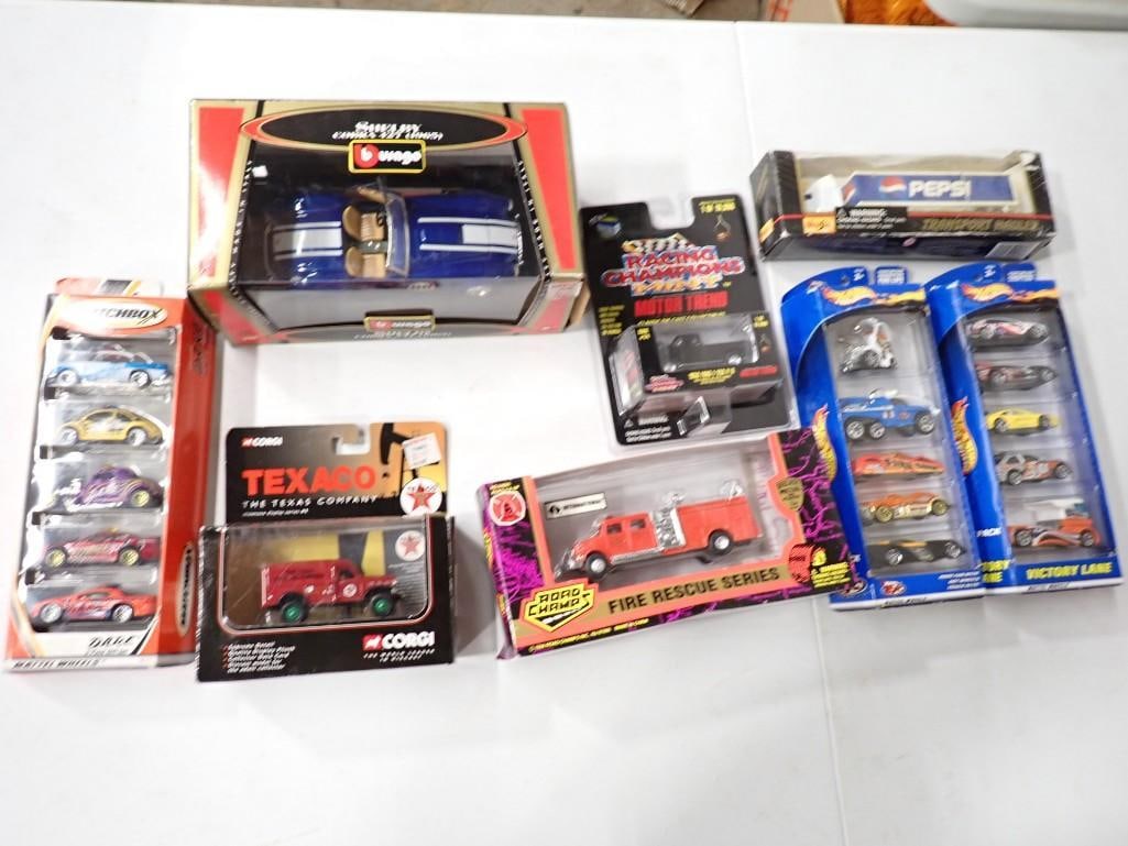 Assorted Cars including Die-cast - Mattel Hot Wheels, Matchbox, Racing Champions, Burago, Corgi: Assorted Cars including Die-cast - Mattel Hot Wheels, Matchbox, Racing Champions, Burago, Corgi, Road Champs, etc.