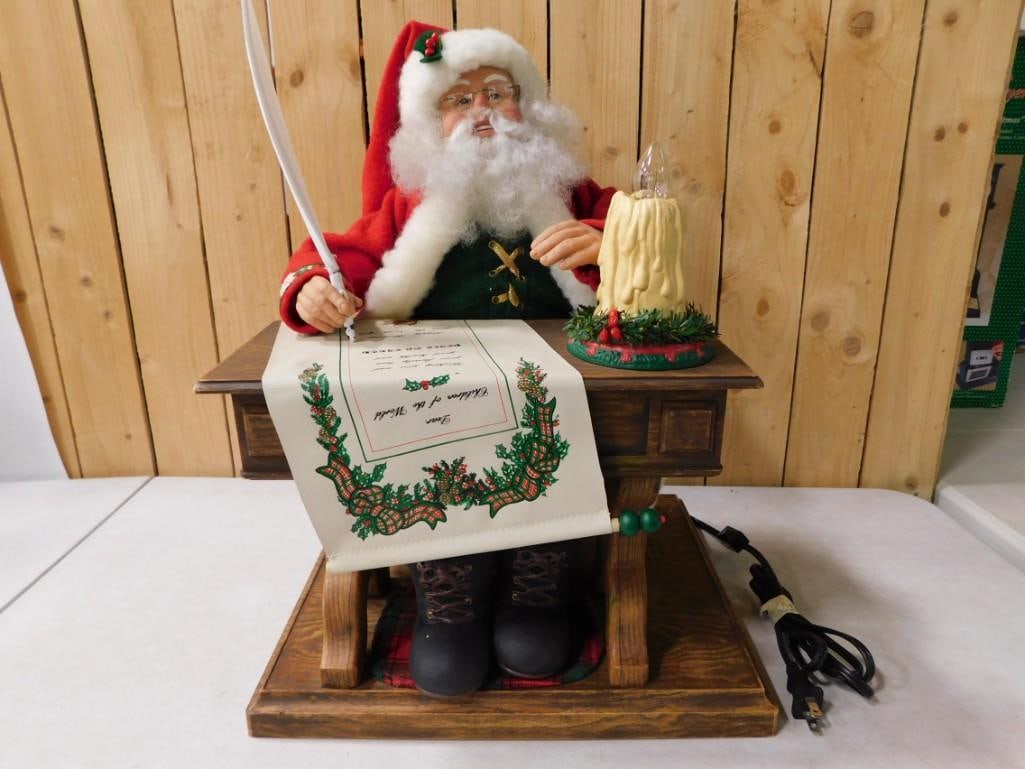 Animated Santa Clause Making a List Christmas Decoration (1 of 7)