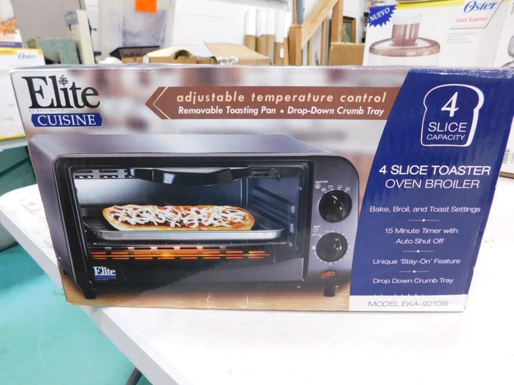Elite Cuisine 4 Slice Toaster Oven Broiler New in Box (1 of 2)