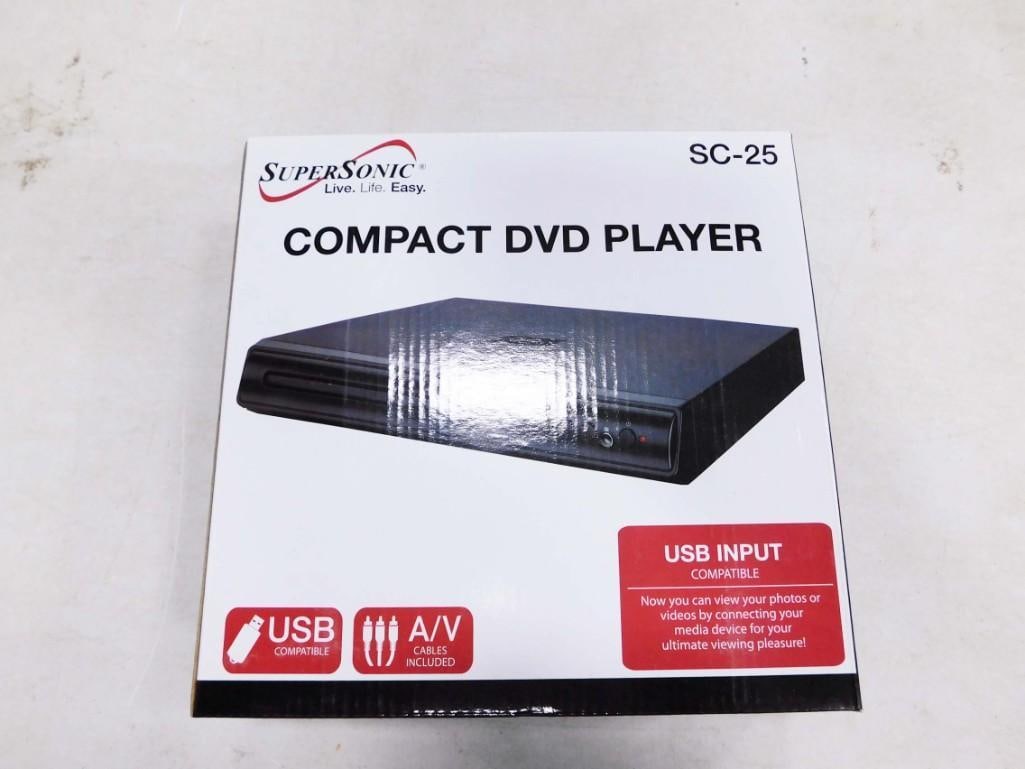 Supersonic Compact DVD Player Model SC-25 New in Box (1 of 2)