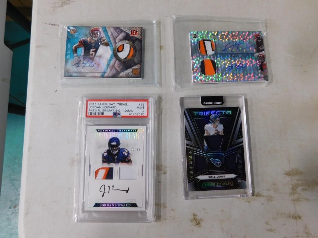Lot of 4 Autograph and Jersey Patch Numbered Sports Cards (1 of 2)