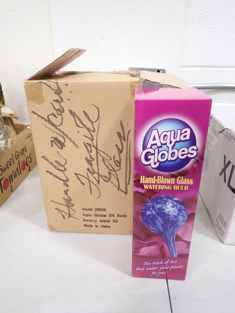 Case of 4 New in Box Aqua Globes Glass Decorative Plant Waters (1 of 6)