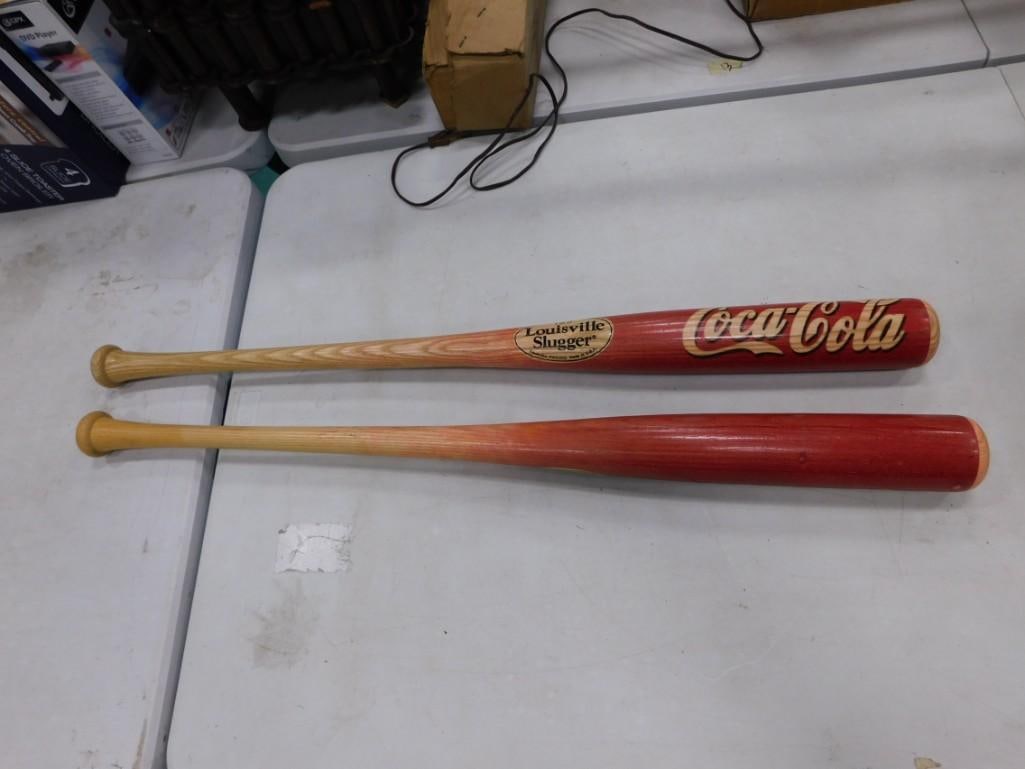 Pair of Coca Cola Louisville Slugger Baseball Bats: Pair of Coca Cola Louisville Slugger Baseball Bats