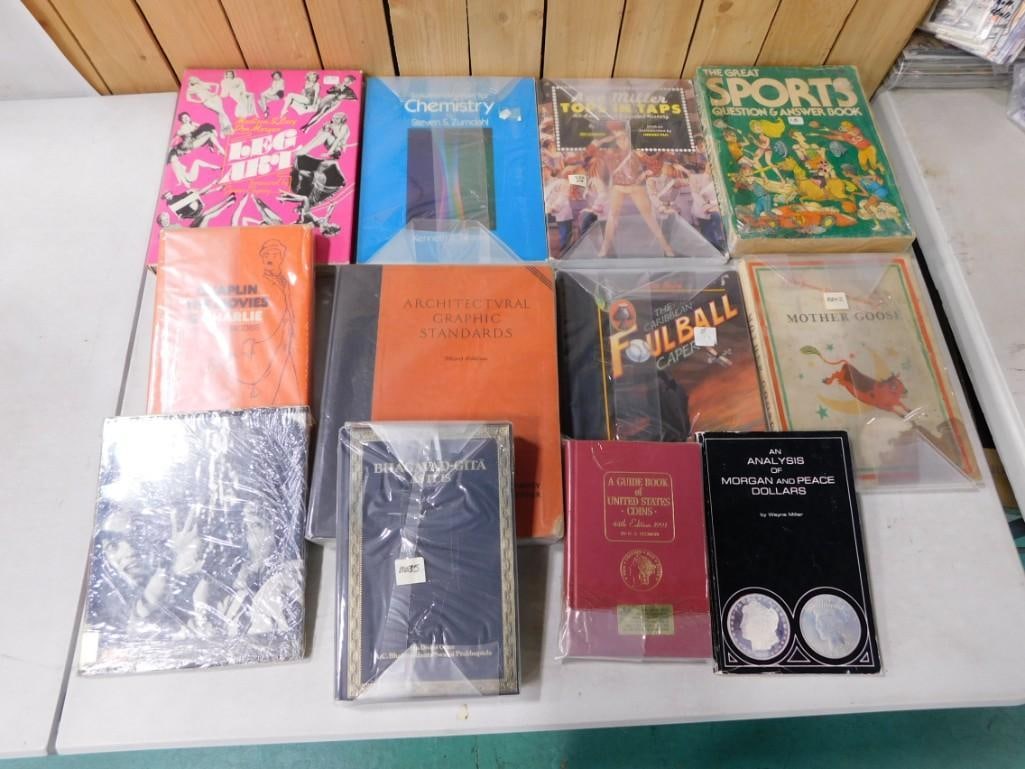 Vintage Book lot including Leg Art, Great Sports Question & Answer Book, Morgan and Peace Dollars (1 of 8)
