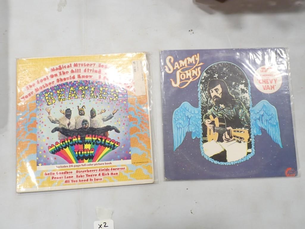 Beatles Magical Mystery Tour Vinyl Record Album and Sammy Johns Vinyl Record Album: Beatles Magical Mystery Tour Vinyl Record Album and Sammy Johns Vinyl Record Album