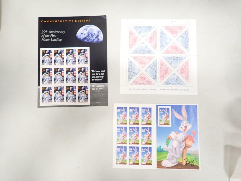 Postage Stamp Lot including Bugs Bunny, 25th anniversary of the First Moon Landing, Pacific 97 (1 of 5)