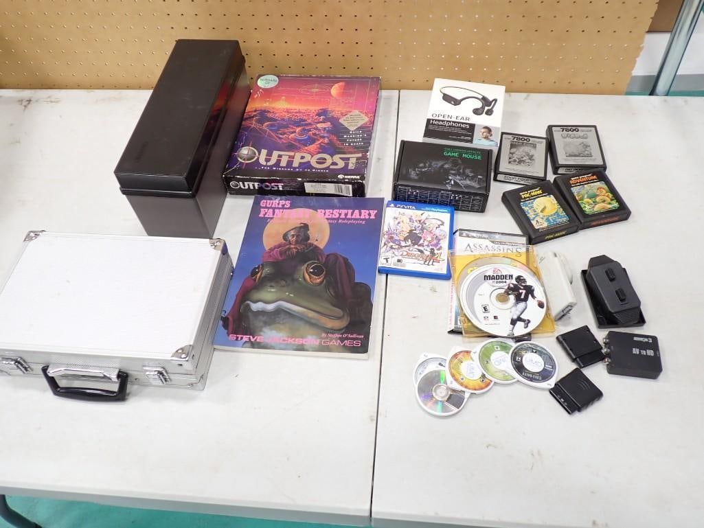 Video Game Lot, etc. including Atari 7800 games, Computer Games, accessories, etc. (1 of 3)