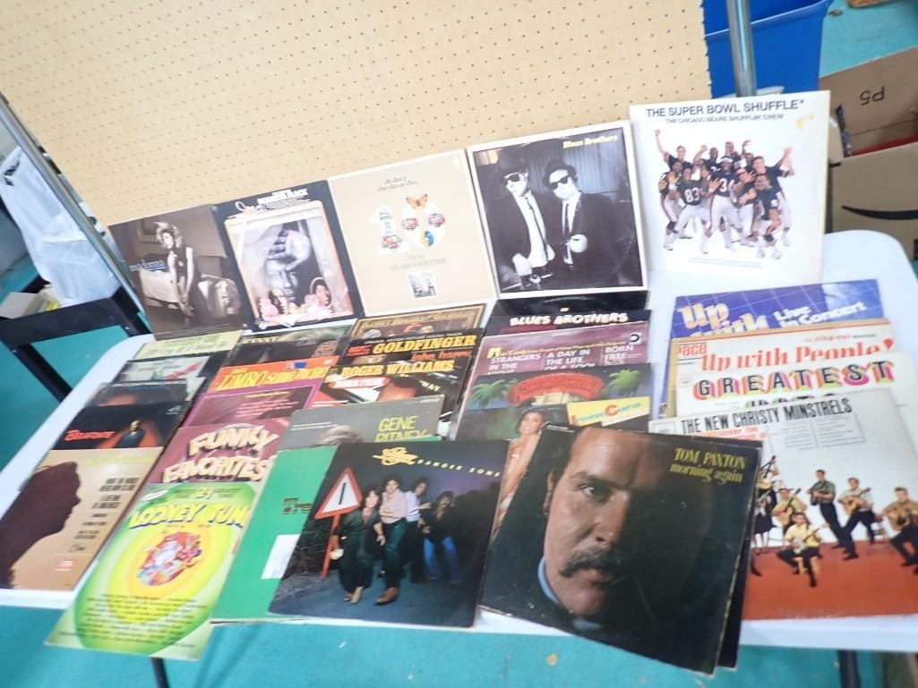 Vinyl Record Albums including Blues Brothers, Chicago Bears, James Bond, Mountain, Leslie Gore (1 of 11)