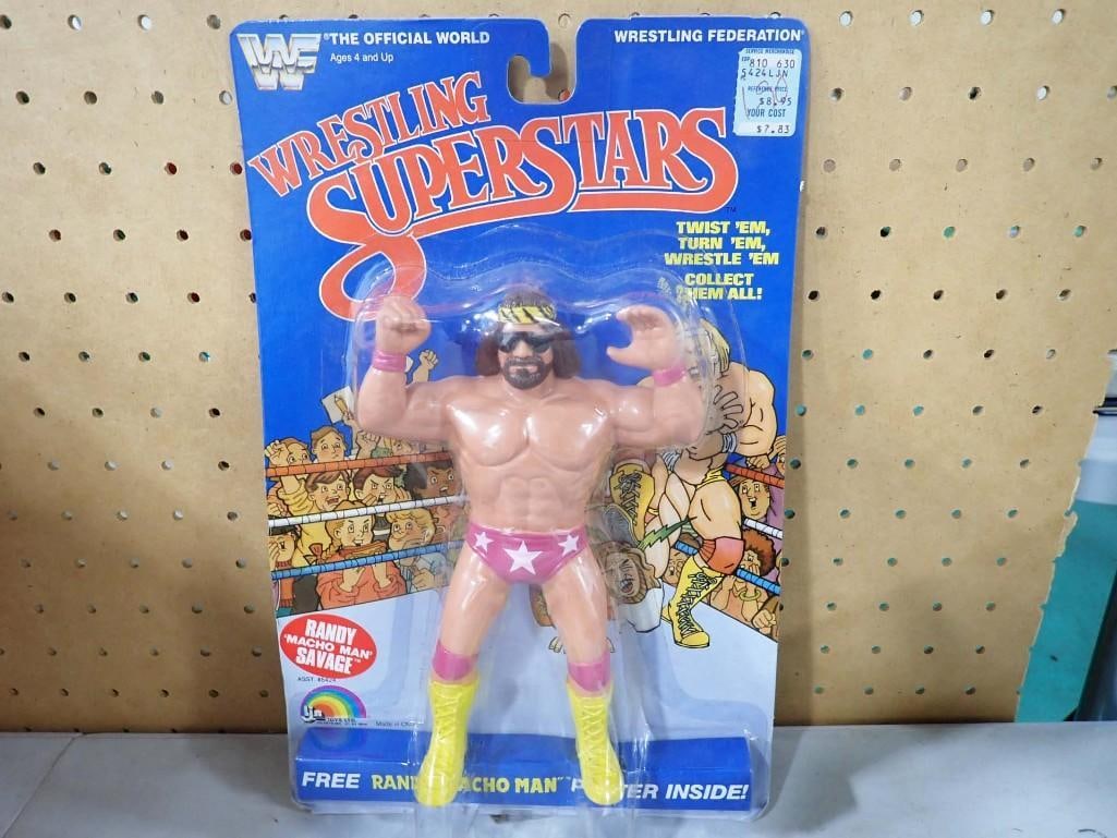 Vtg 1986 WWF Wrestling Superstars Randy Macho Man Savage Action Figure NOS New Old Stock (1 of 5)