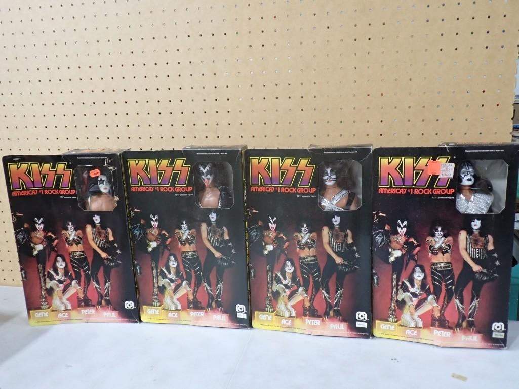 Vtg 1978 Set of 4 Kiss 12 1/2" Poseable Figures NOS New Old Stock by Mego (1 of 12)