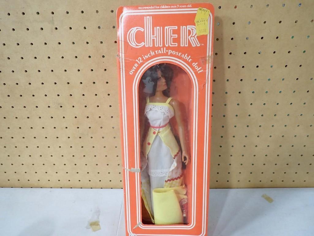 Vtg 1976 Cher Poseable Doll NOS New Old Stock by Mego Approx 12" Tall: Vintage 1976 Cher Poseable Doll NOS New Old Stock by Mego Approx 12" Tall