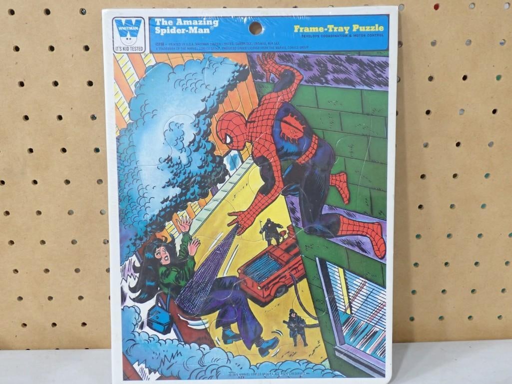 Sealed Vtg 1976 The Amazing Spider-Man Frame Tray Puzzle 4519B NOS New Old Stock (1 of 6)