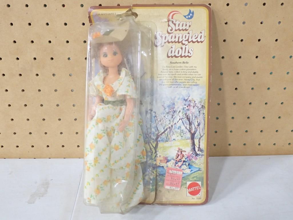 Vtg 1970s Star Spangled Dolls Southern Belle by Mattel in Original Package: Vtg 1970s Star Spangled Dolls Southern Belle by Mattel in Original Package . Package is torn at the top