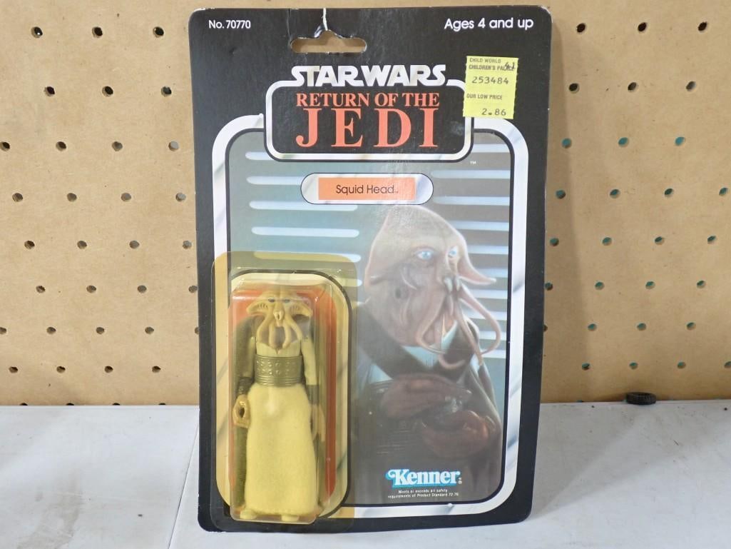 Vtg Kenner Star Wars Return Of The Jedi Squid Head 70771 NOS New Old Stock: Vintage Kenner Star Wars Return Of The Jedi Squid Head 70771 NOS New Old Stock Condition: action figure is new old stock in original package, but the bubble on the package has yellowed from age