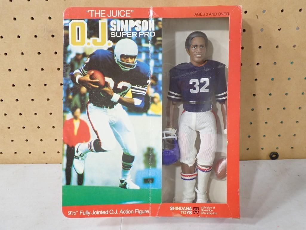 Vtg OJ Simpson Super Pro 9 1/2" Action Figure Shindana Toys NOS New Old Stock (1 of 8)