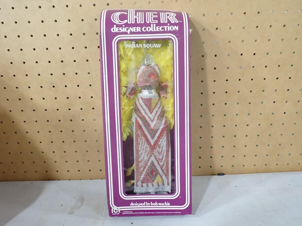 Vtg 1976 Cher Designer Collection Indian Squaw Designed by Bob Mackie Doll Fashion Outfit NOS New Ol: Vintage 1976 Cher Designer Collection Indian Squaw Designed by Bob Mackie Doll Fashion Outfit NOS New Old Stock produced by Mego