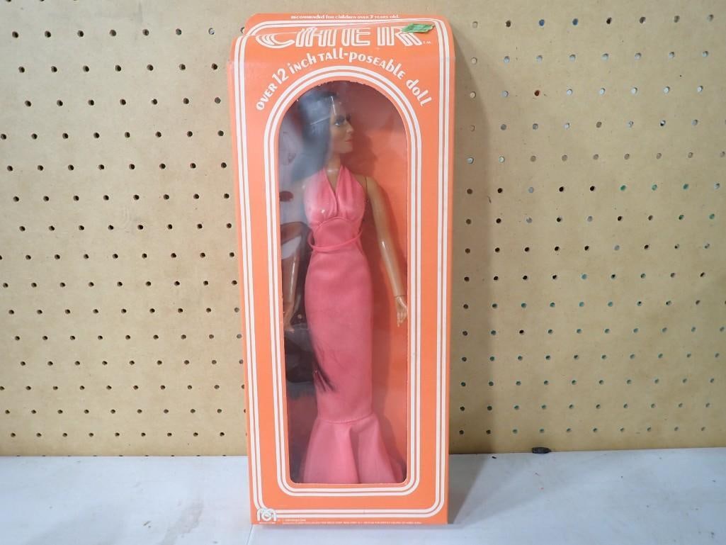 Vtg 1976 Cher Poseable Doll in Original Box by Mego Approx 12" Tall: Vintage 1976 Cher Poseable Doll in Original Box by Mego. Approximately 12" tall.
