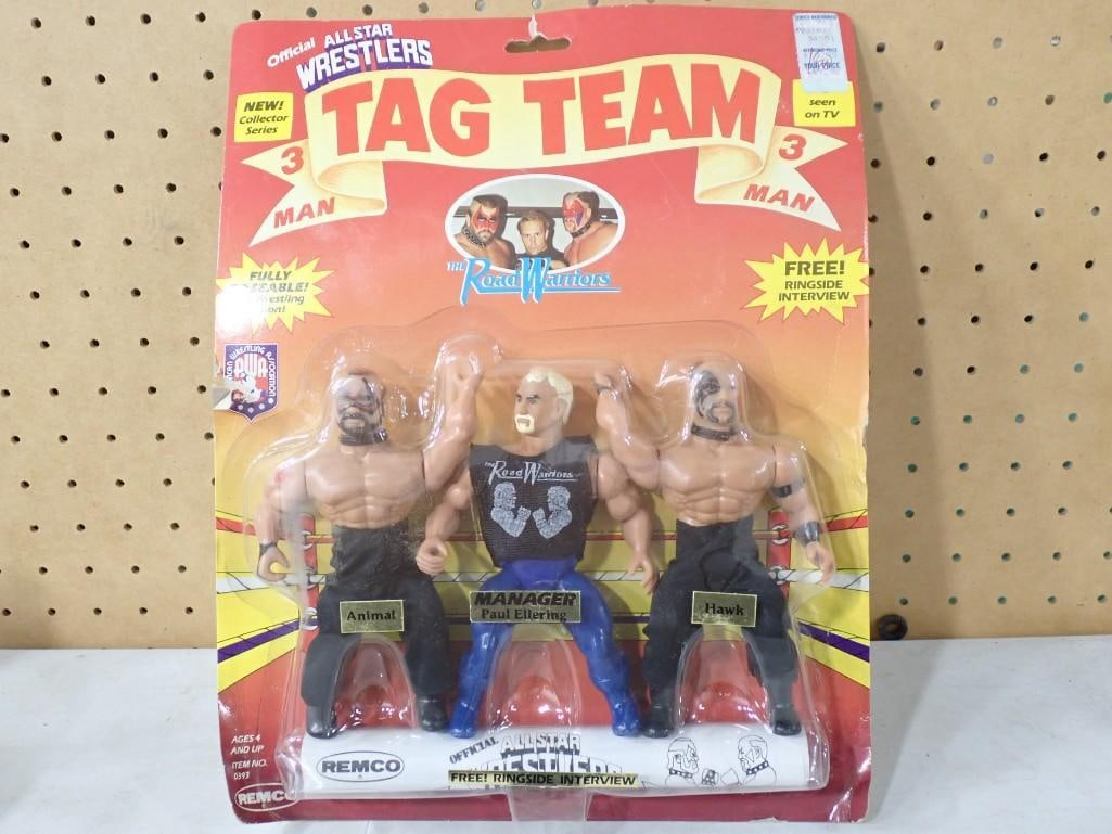 Vtg 1985 Remco AWA All Star Wrestlers 3 Man Tag Team NOS New Old Stock Action Figures (1 of 8)