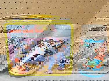 Vintage Walt Disney's Mickey Mouse Club Metal Lunchbox with Thermos (1 of 15)