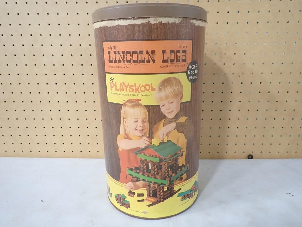 Vintage Playskool Lincoln Logs in Original Container (1 of 12)