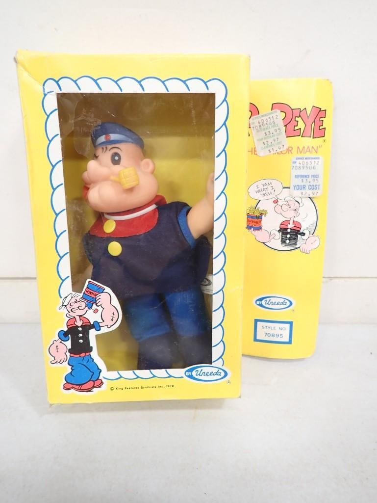 Vtg 1979 Popeye The Sailor Man Doll 7 1/2" Uneeda 70895 NOS New Old Stock (1 of 6)